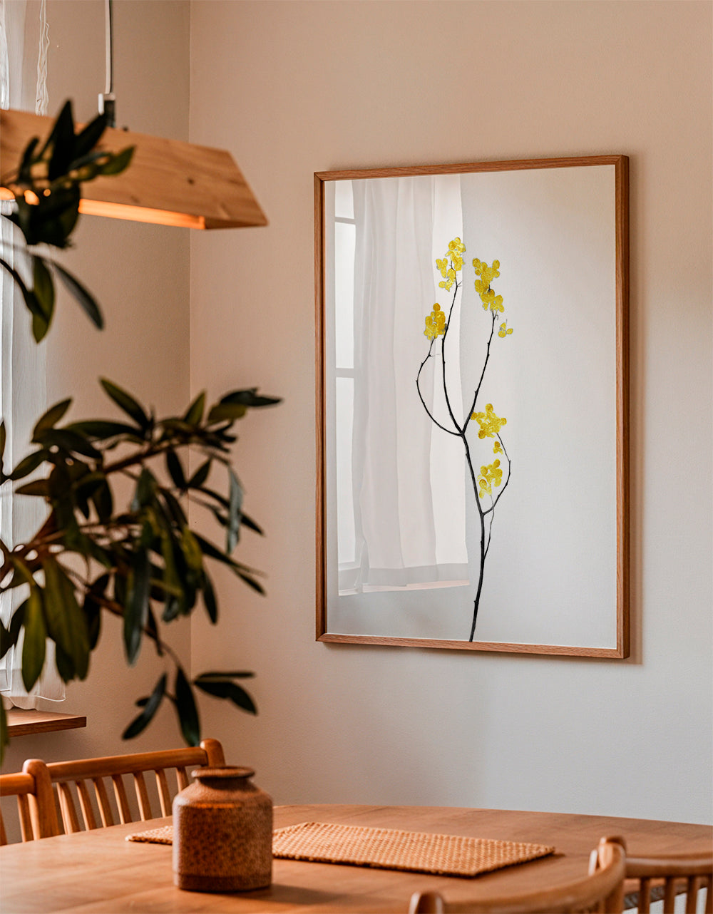 Flower Minimal Black and Gold 09