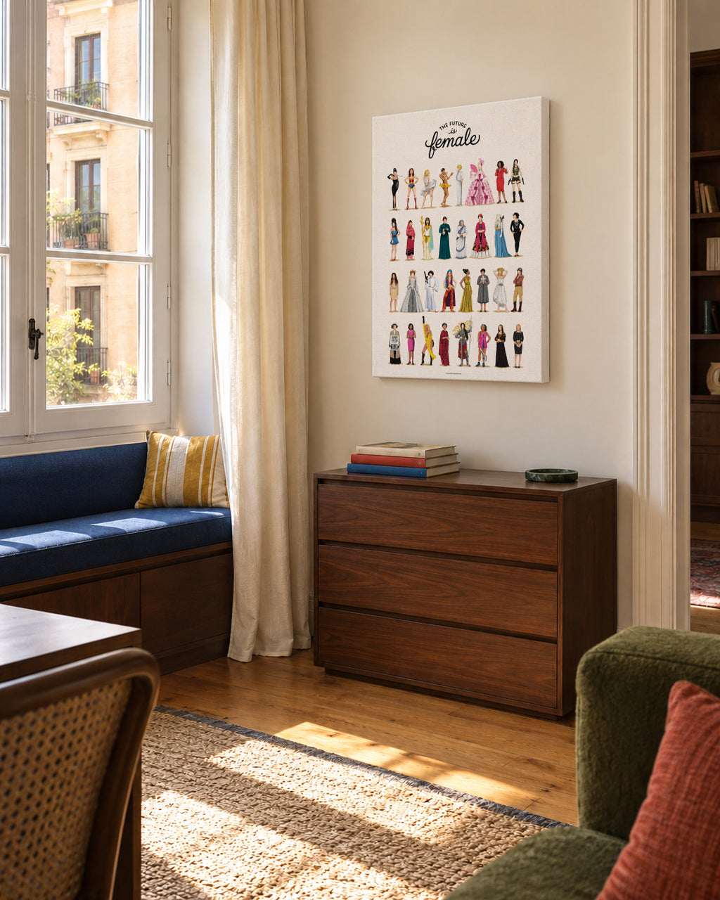 The Future is Female - Unframed canvas in an interior