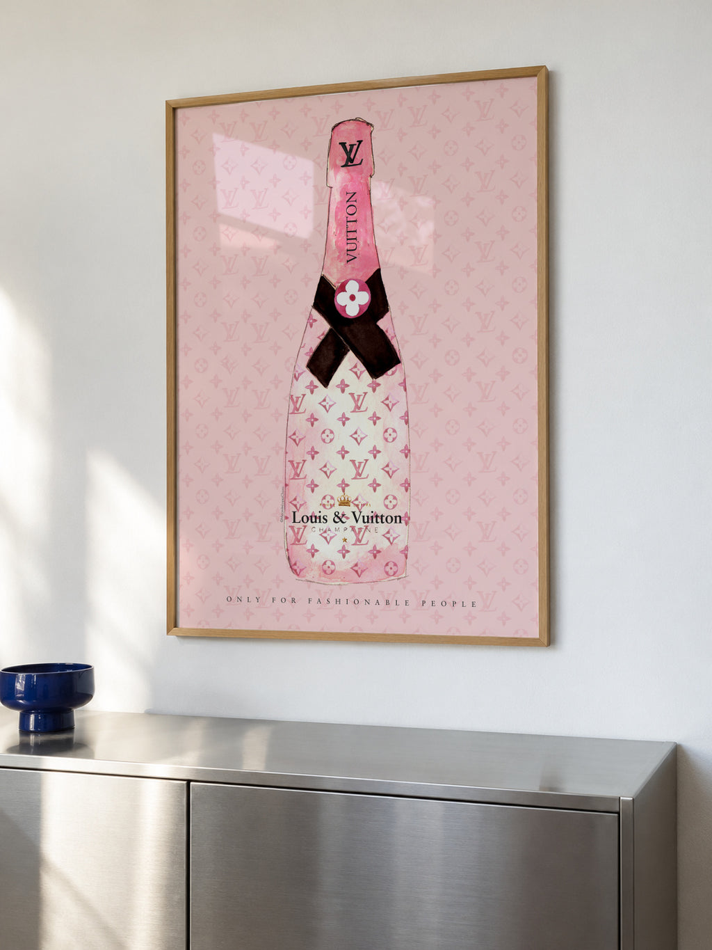 LV Champagne - Framed poster in an interior
