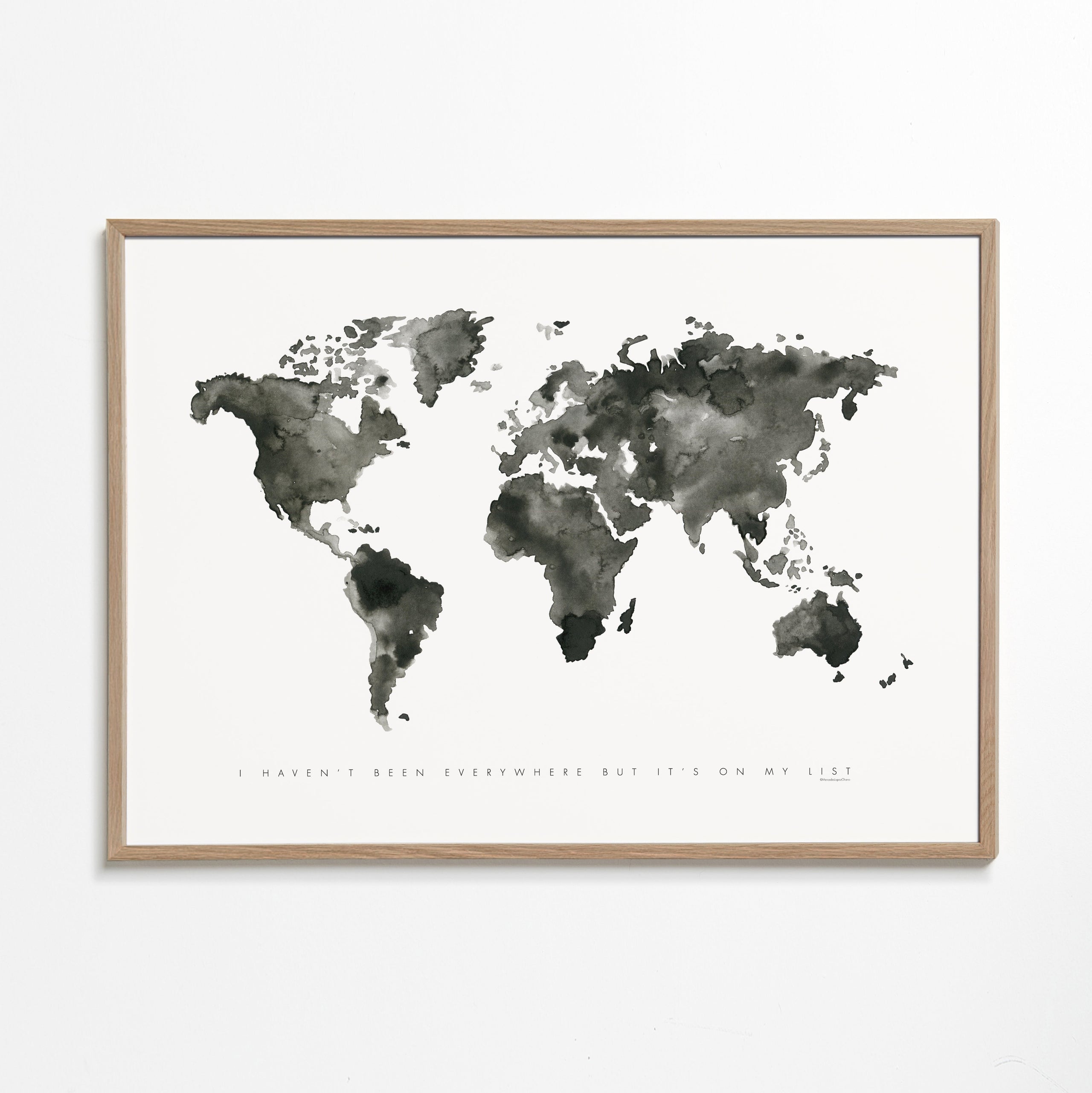World map monochrome