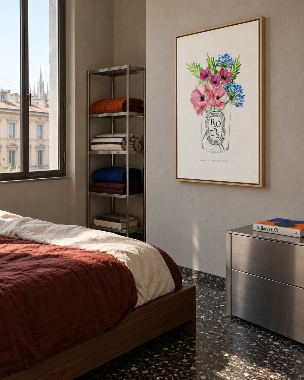 Diptyque Florals - Framed canvas in an interior