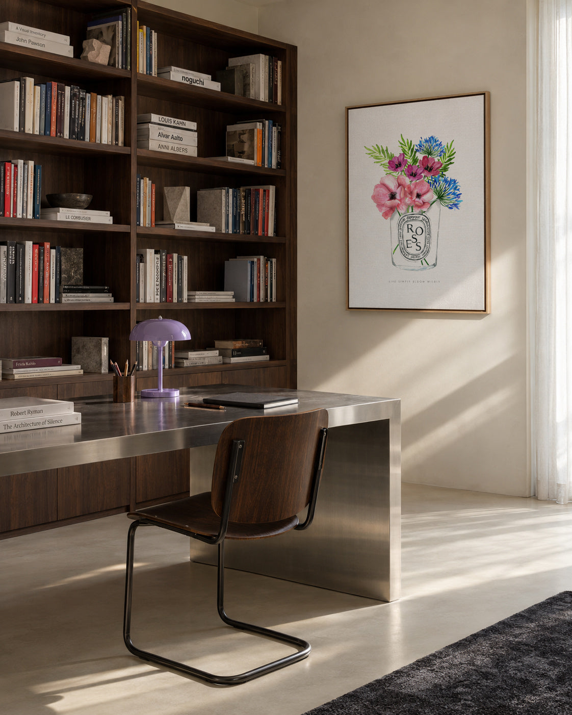 Diptyque Florals - Framed canvas in an interior