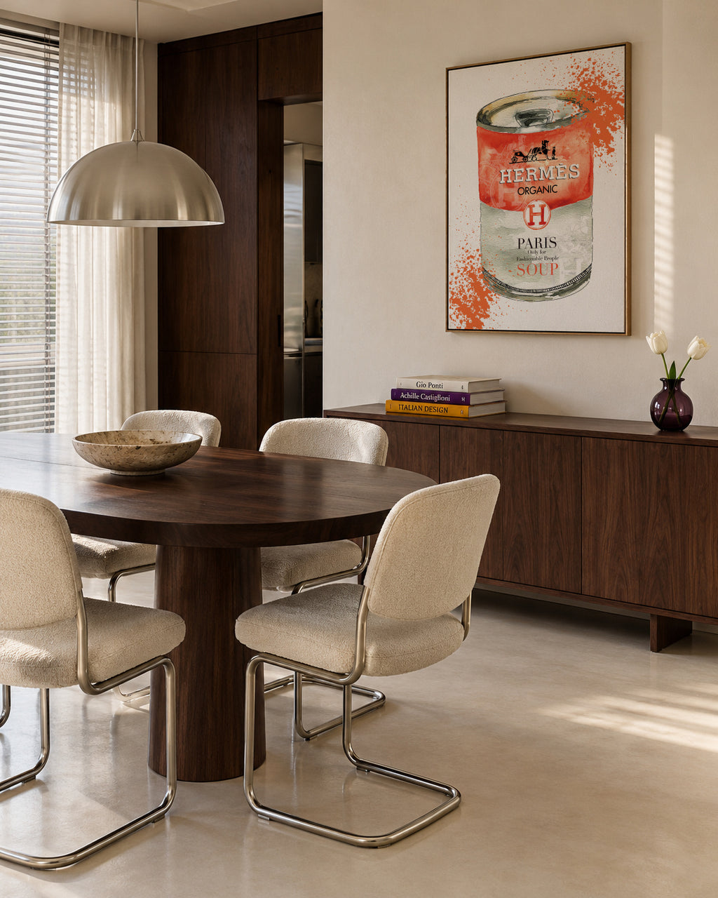 Hermes Soup - Framed canvas in an interior