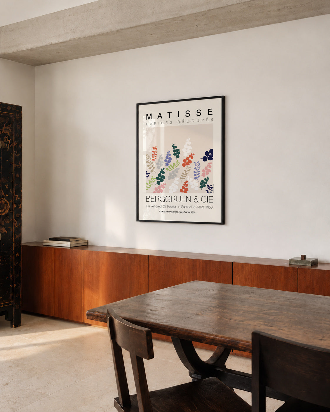Matisse Multi Clrd Leaves - Framed poster in an interior