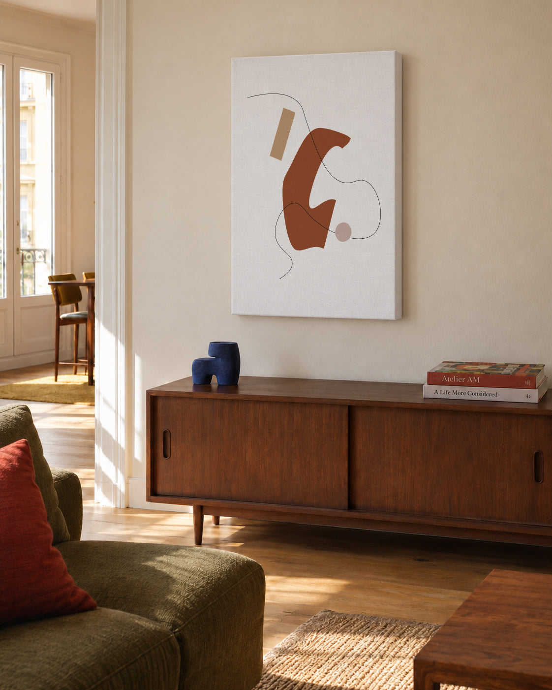 Lagom - Unframed canvas in an interior