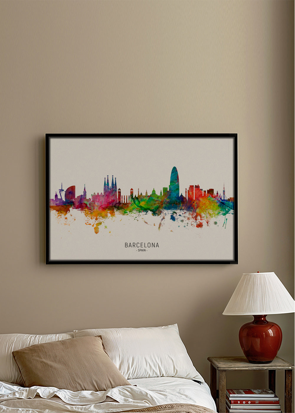 Barcelona Skyline multicolor