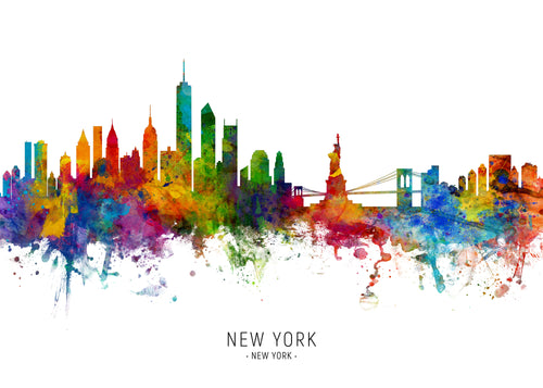 New York Skyline multicolor - Unframed art print