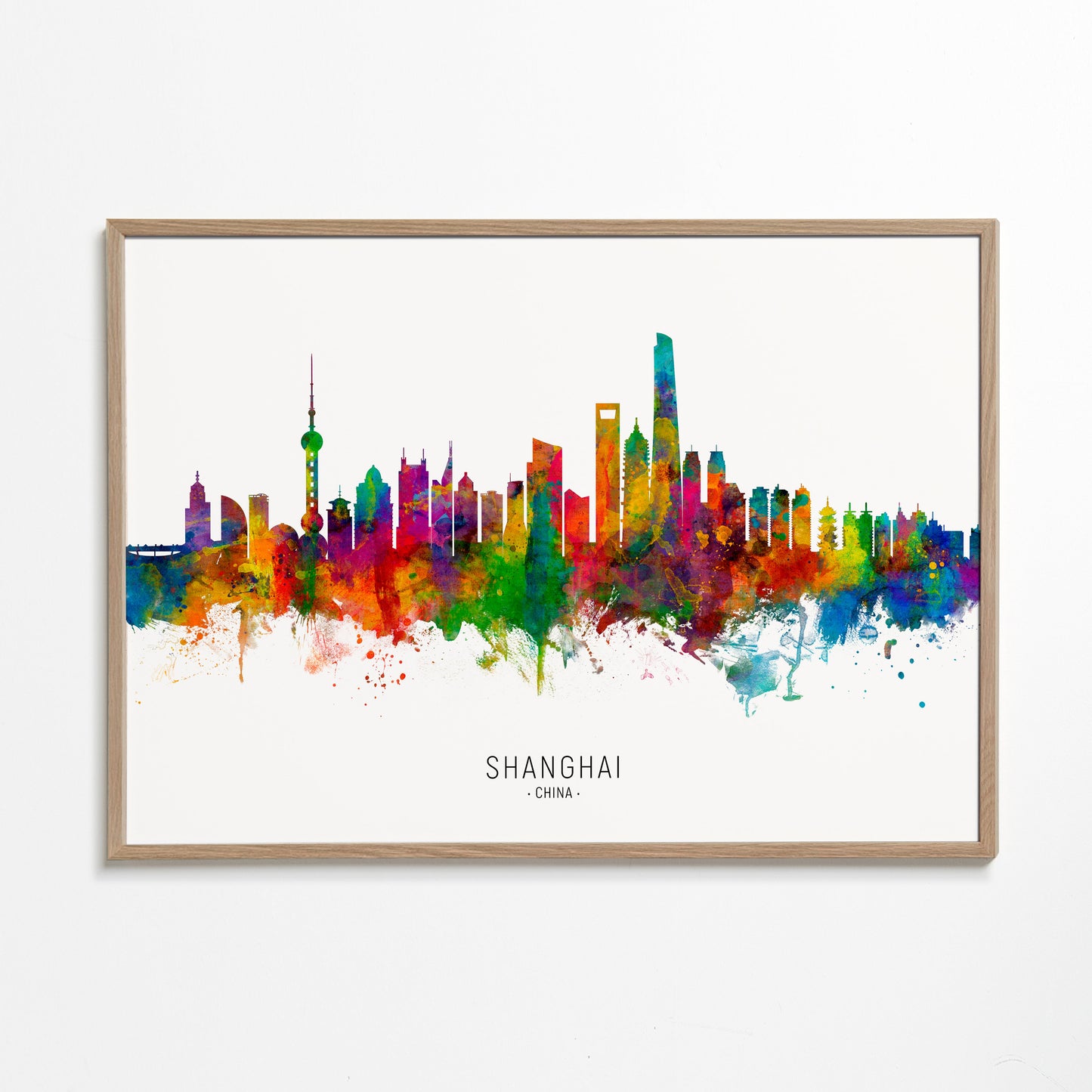 Shanghai Skyline multicolor