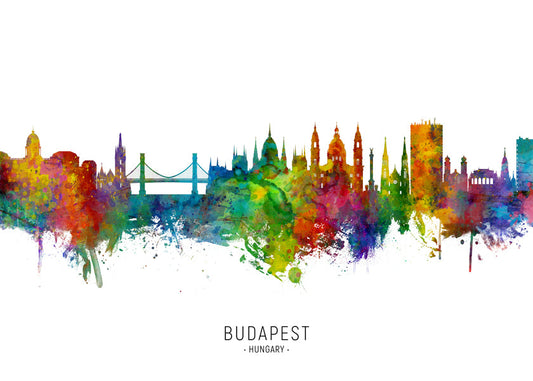 Budapest Skyline multicolor