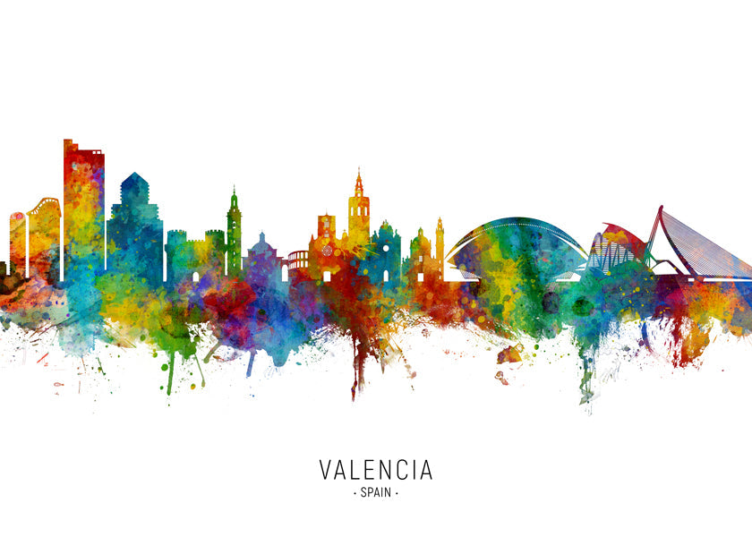 Valencia Skyline multicolor