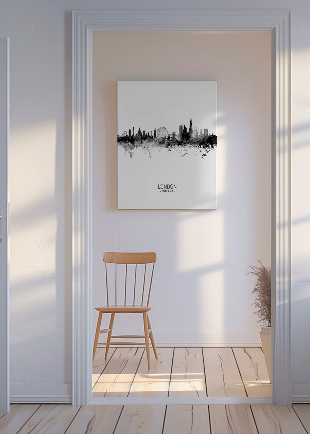 London Skyline en blanco y negro