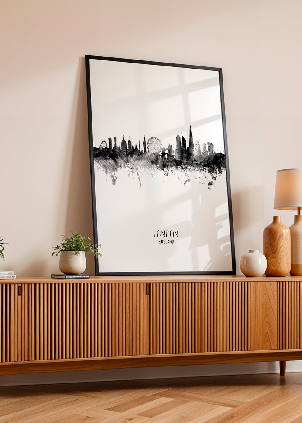 London Skyline en blanco y negro