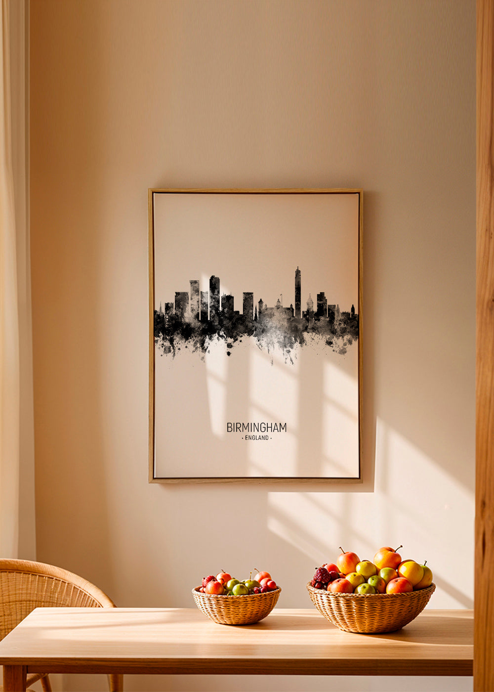 Birmingham Skyline en blanco y negro
