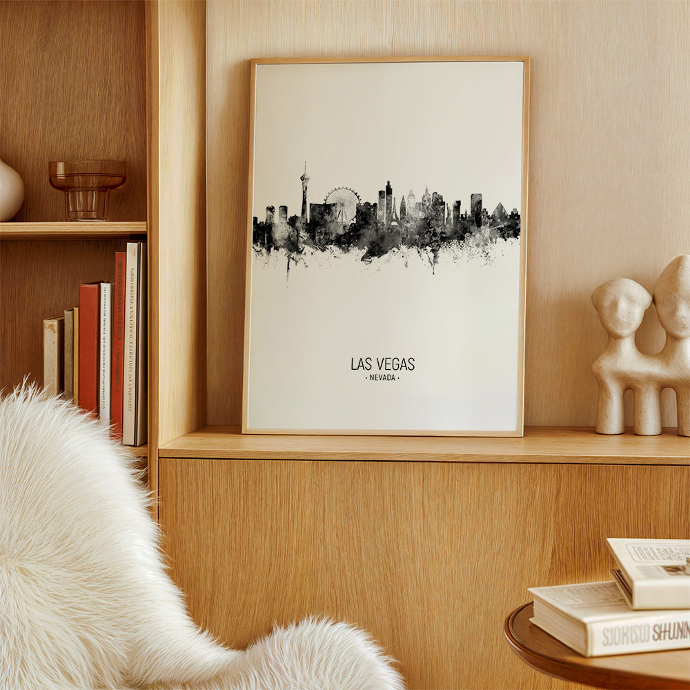 Las Vegas Skyline en blanco y negro