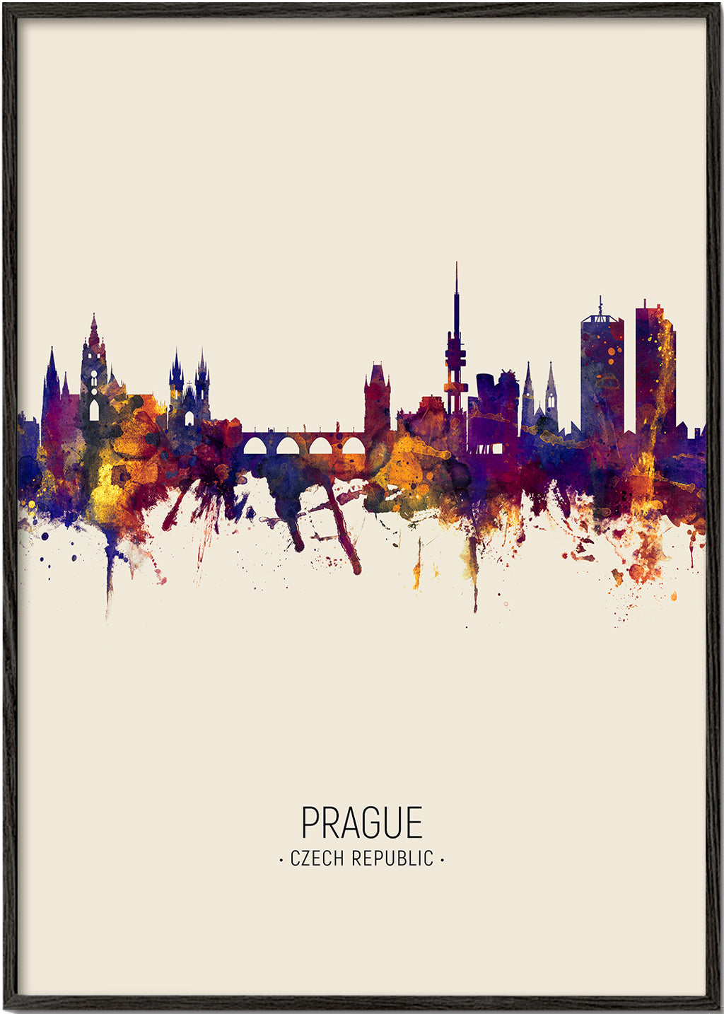 Prague Skyline en beige