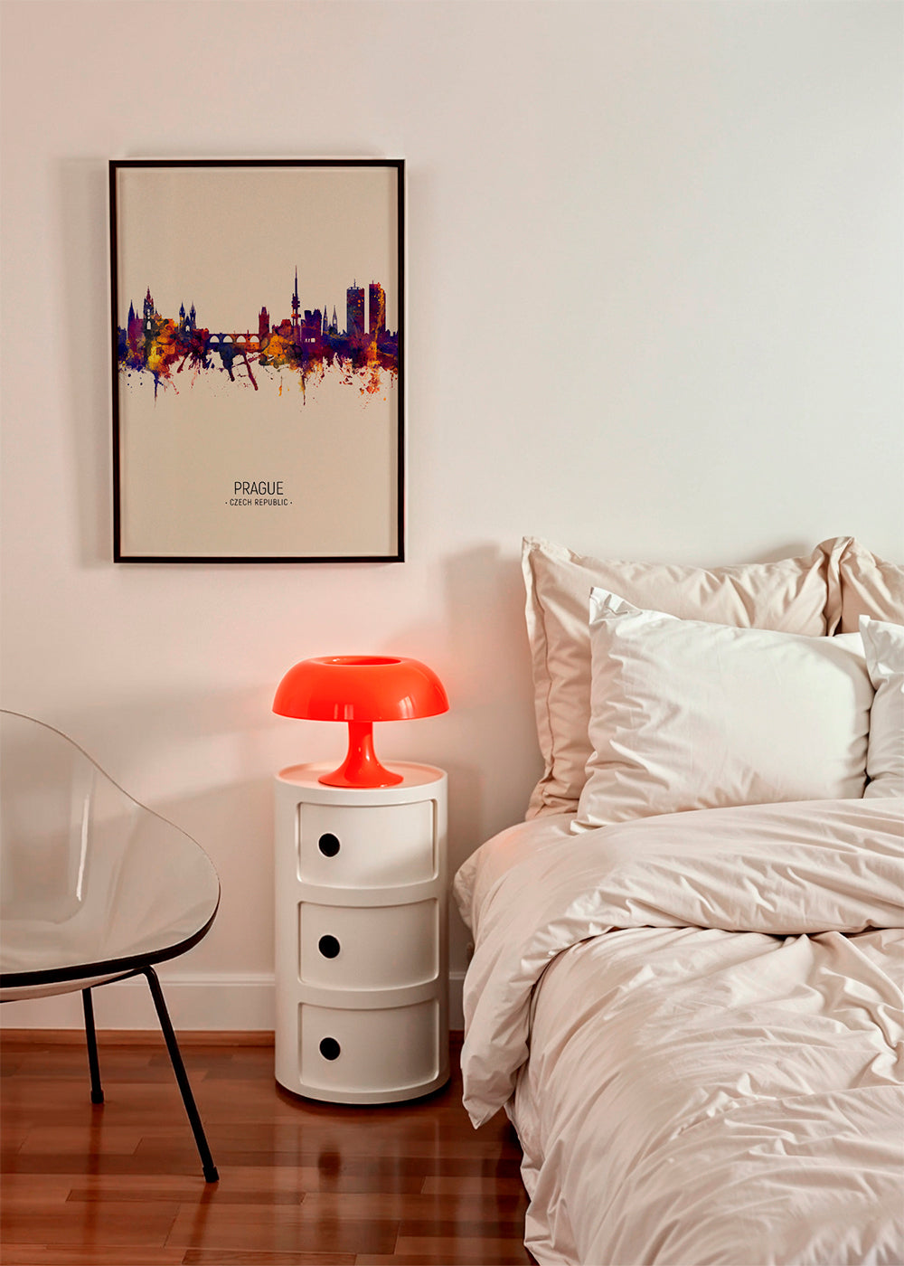 Prague Skyline en beige