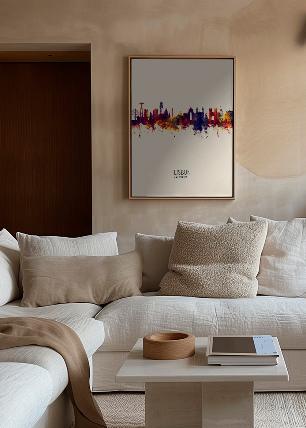 Lisbon Skyline en beige