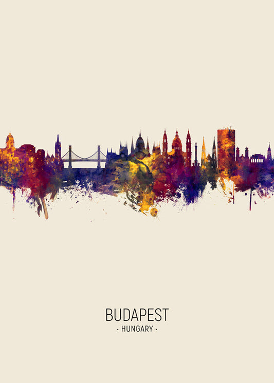 Budapest Skyline en beige