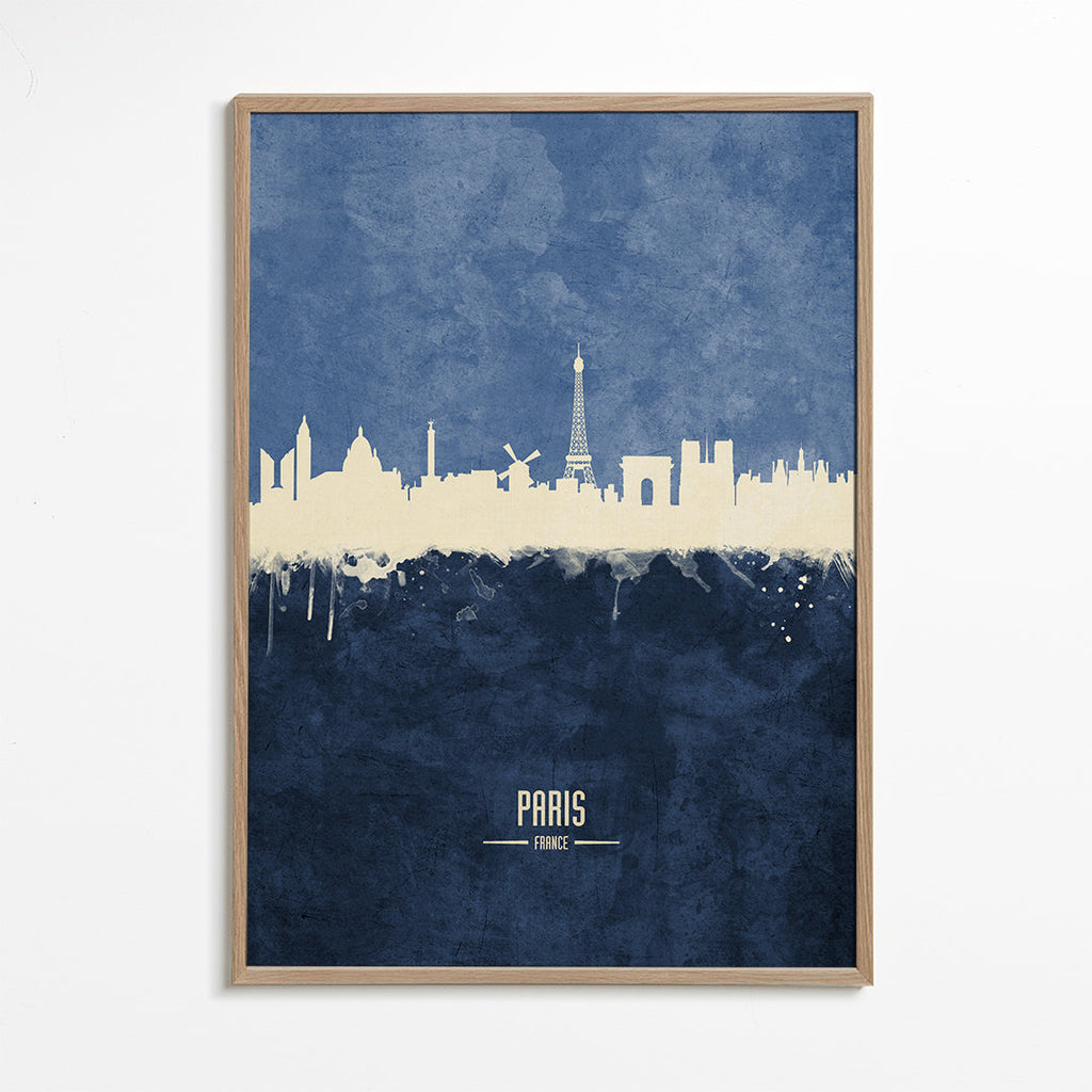 Paris Skyline Azul