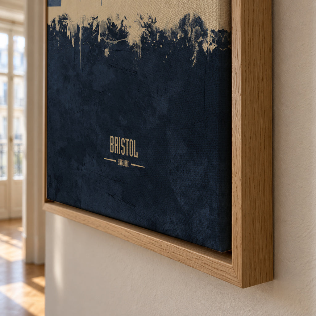 Bristol Skyline Azul - Framed canvas detail