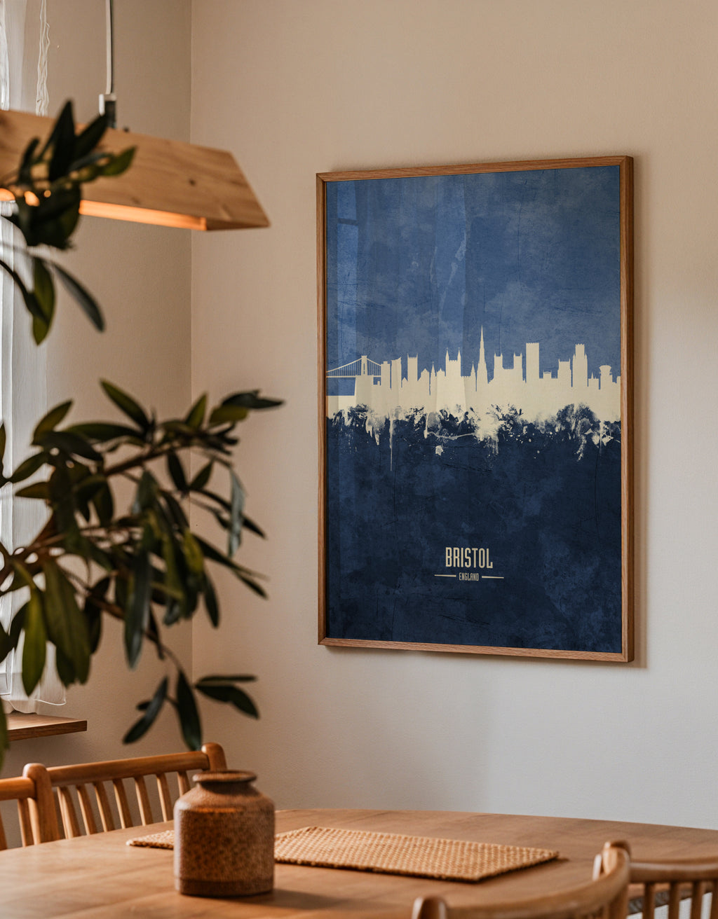 Bristol Skyline Azul - Framed poster detail