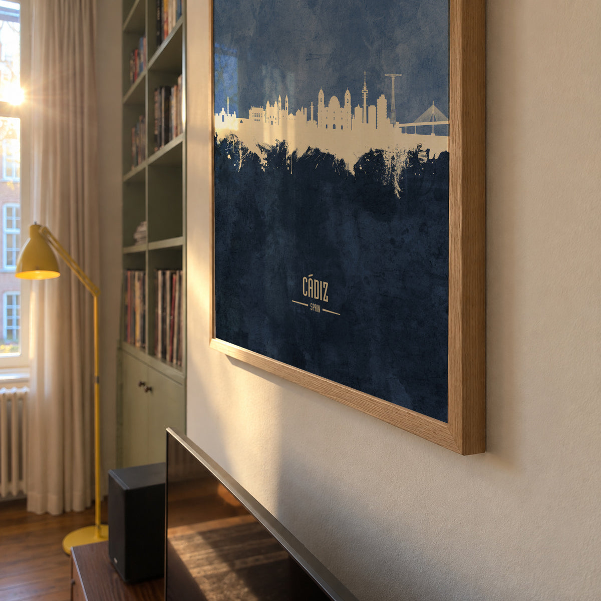 Cádiz Skyline - Framed poster detail
