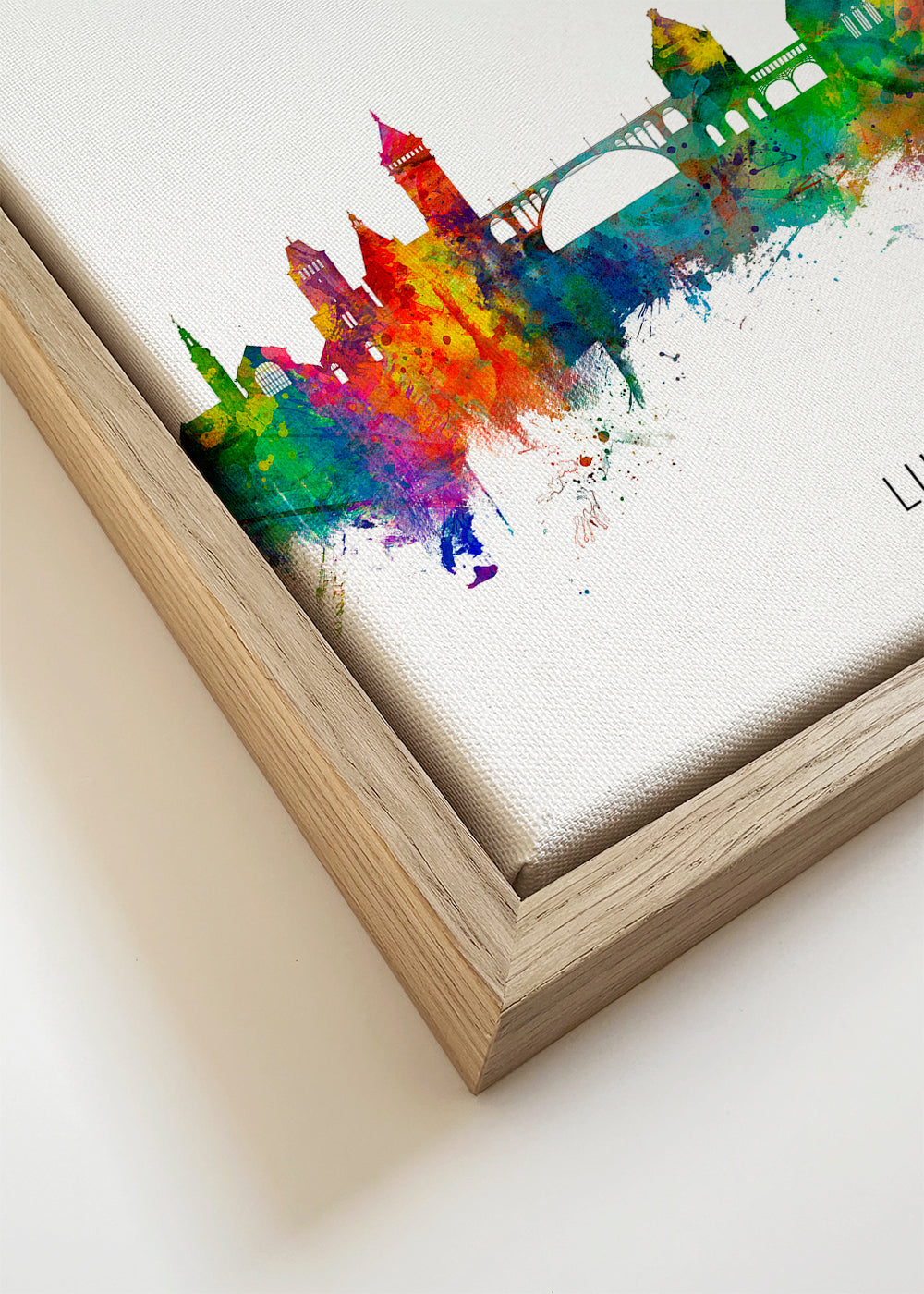 Luxembourg City Skyline multicolor