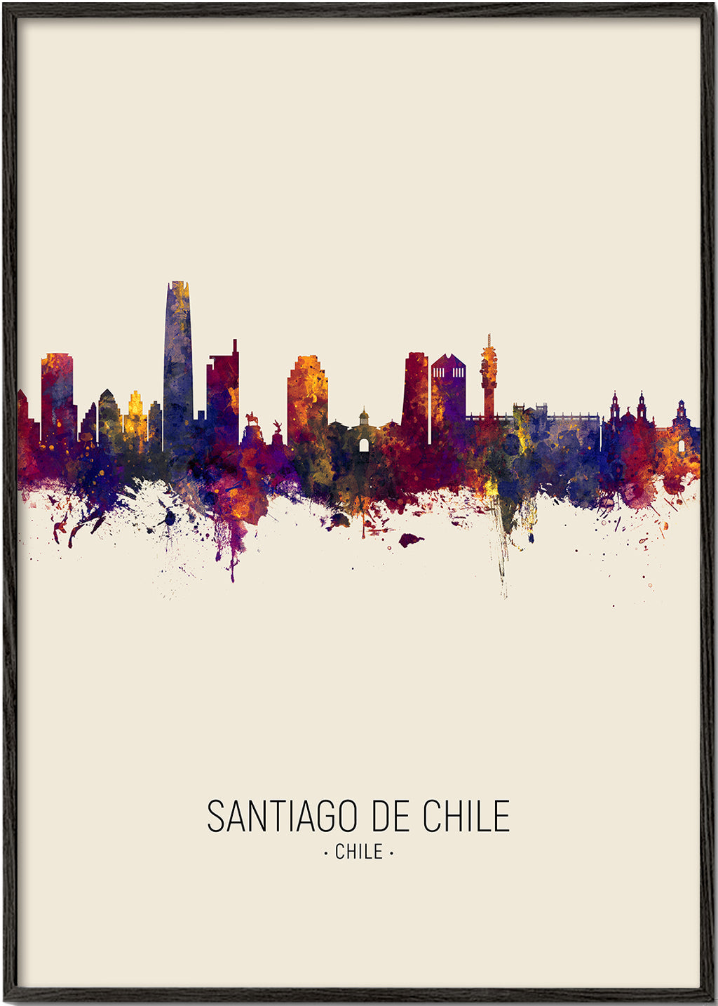 Santiago de Chile Skyline beige