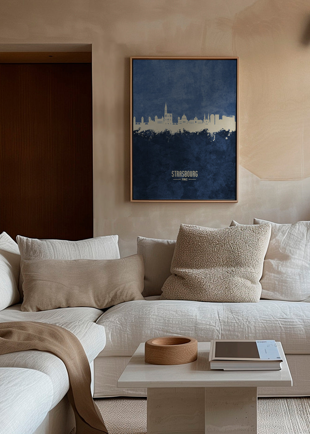 Strasbourg Skyline azul