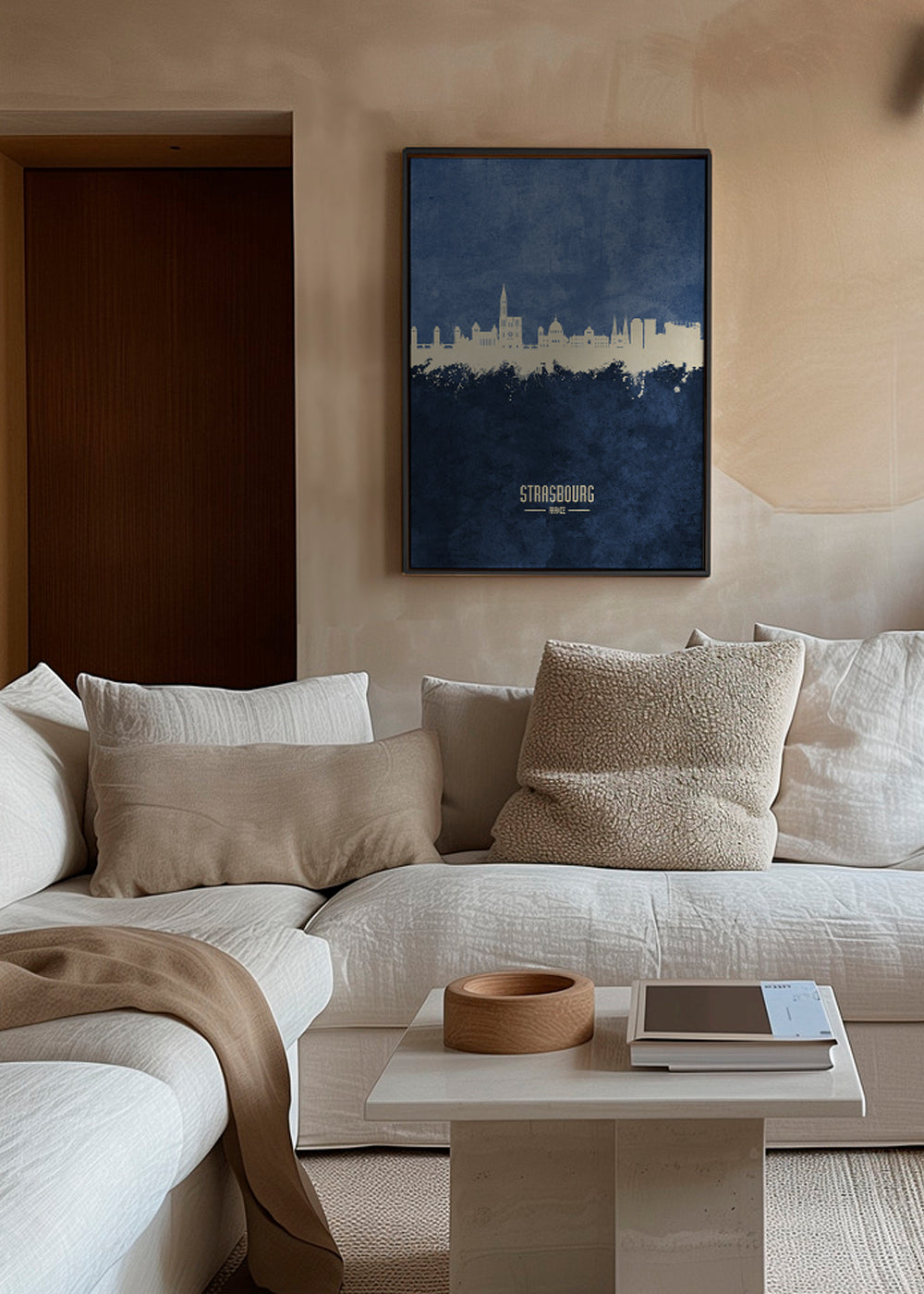 Strasbourg Skyline azul