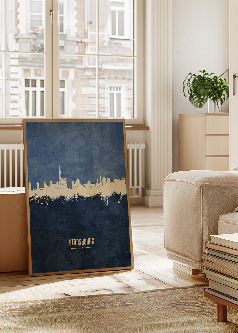 Strasbourg Skyline azul