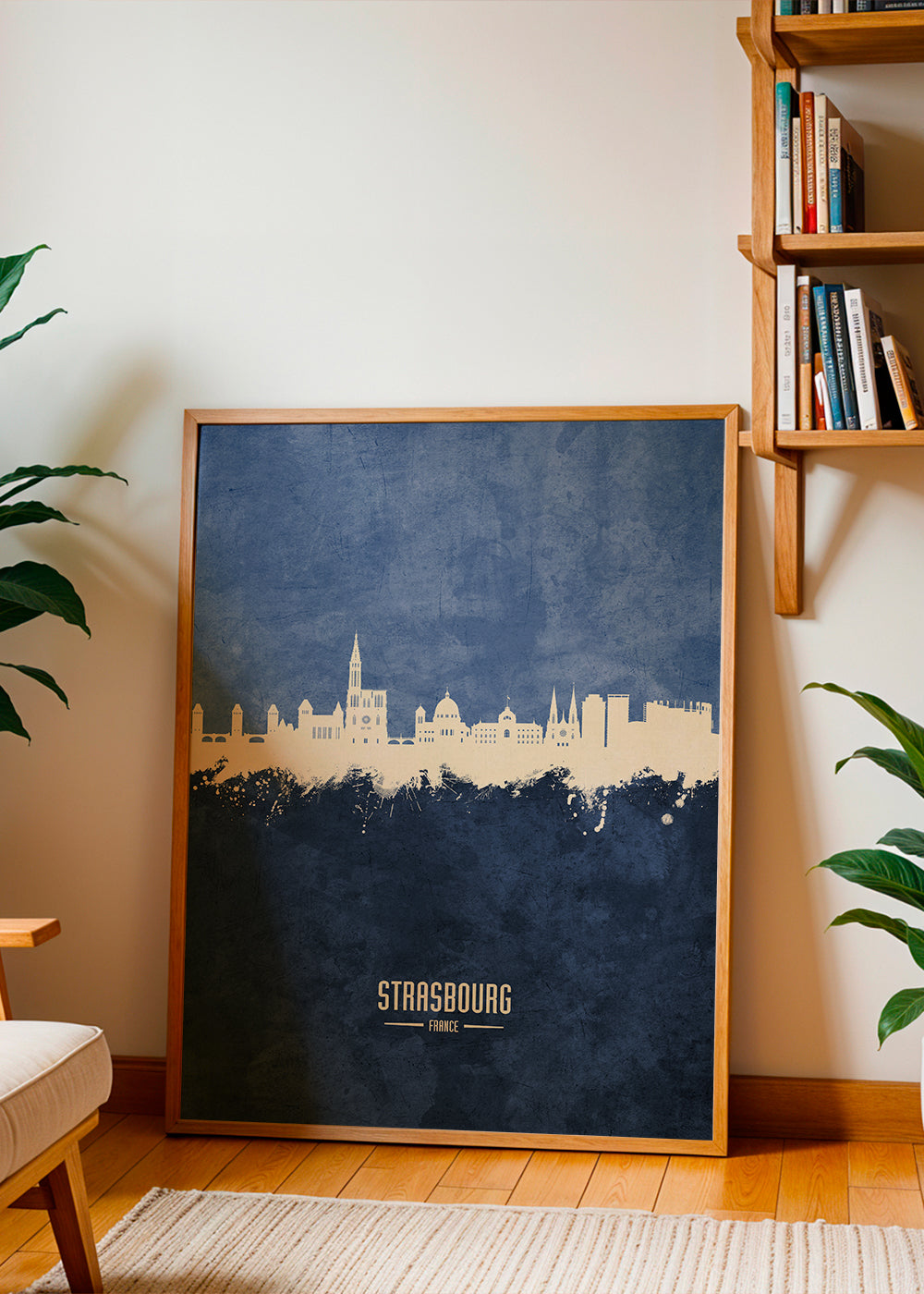 Strasbourg Skyline azul