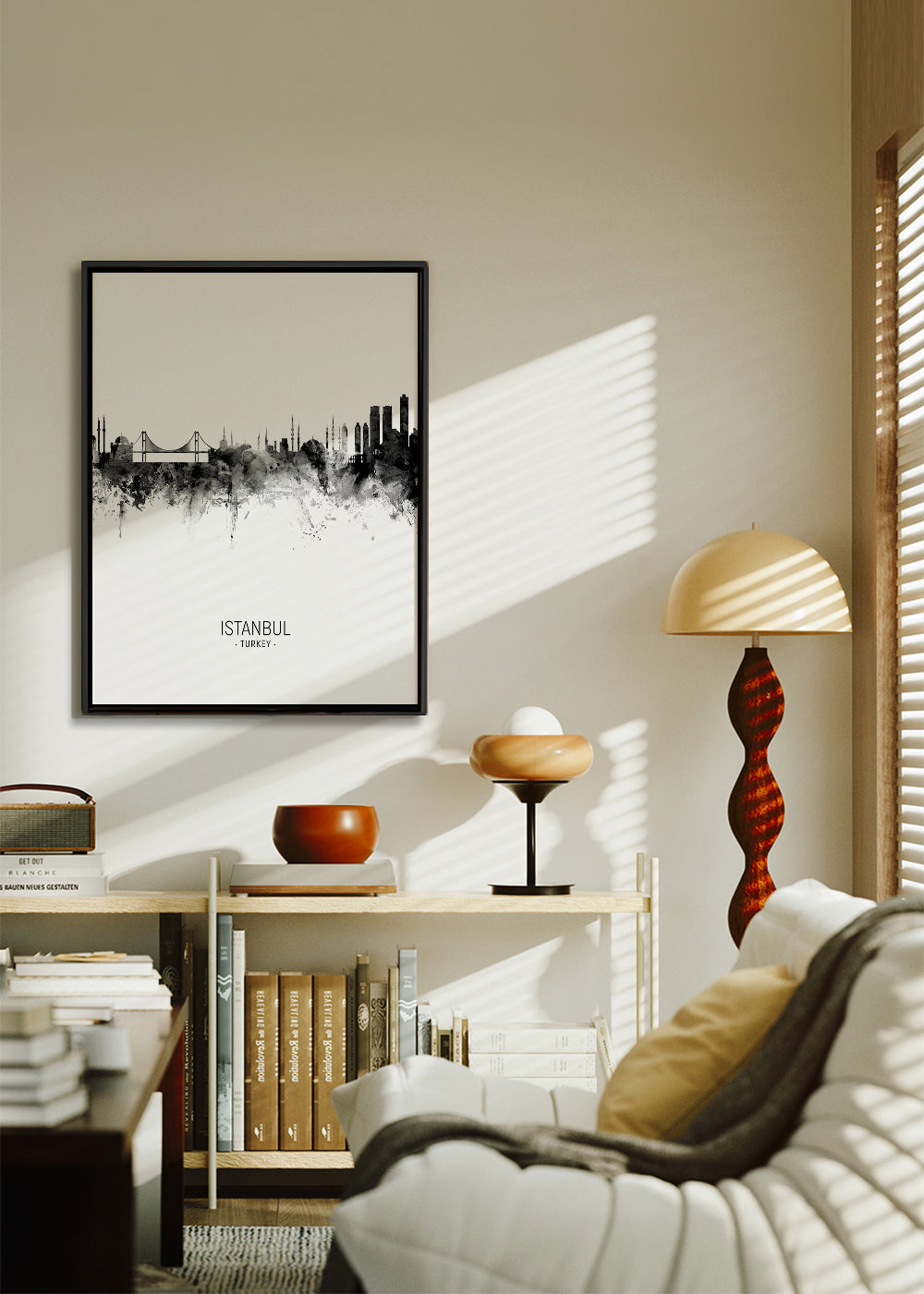 Istanbul Skyline blanco y negro