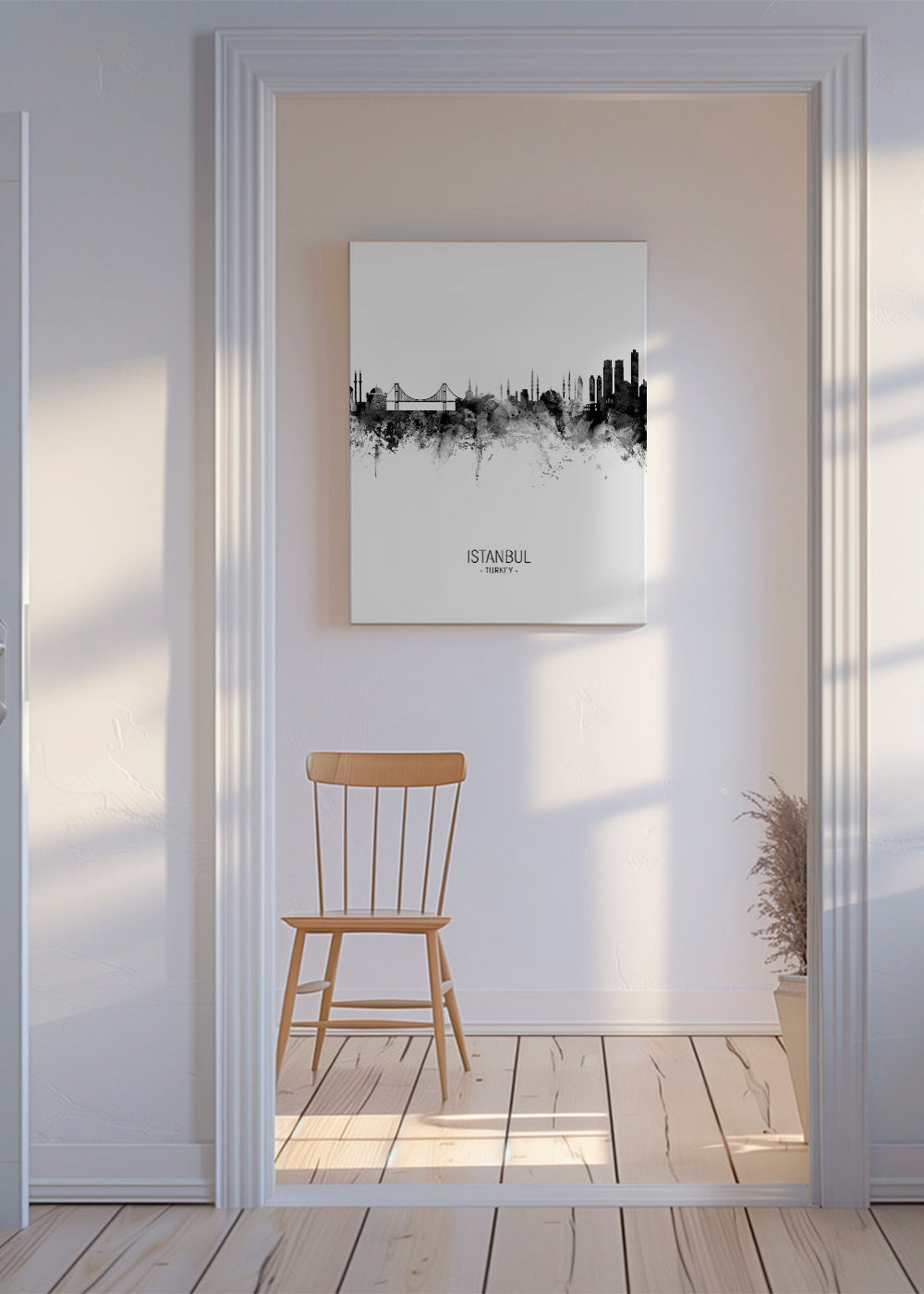 Istanbul Skyline blanco y negro