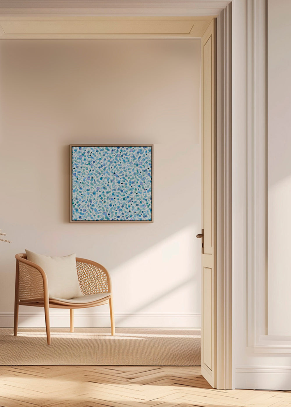 Cosmic Bubbles Blue Cuadrado