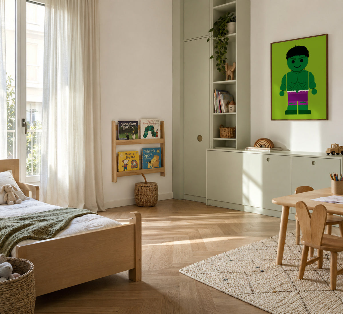 Toy Hulk - Framed poster in an interior
