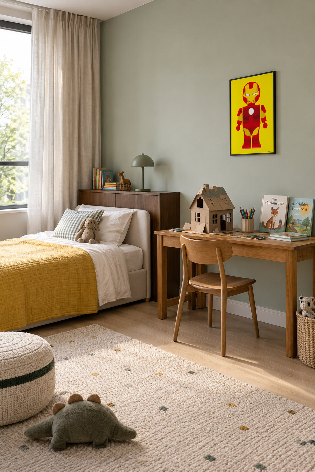 Toy Ironman - Framed poster in an interior
