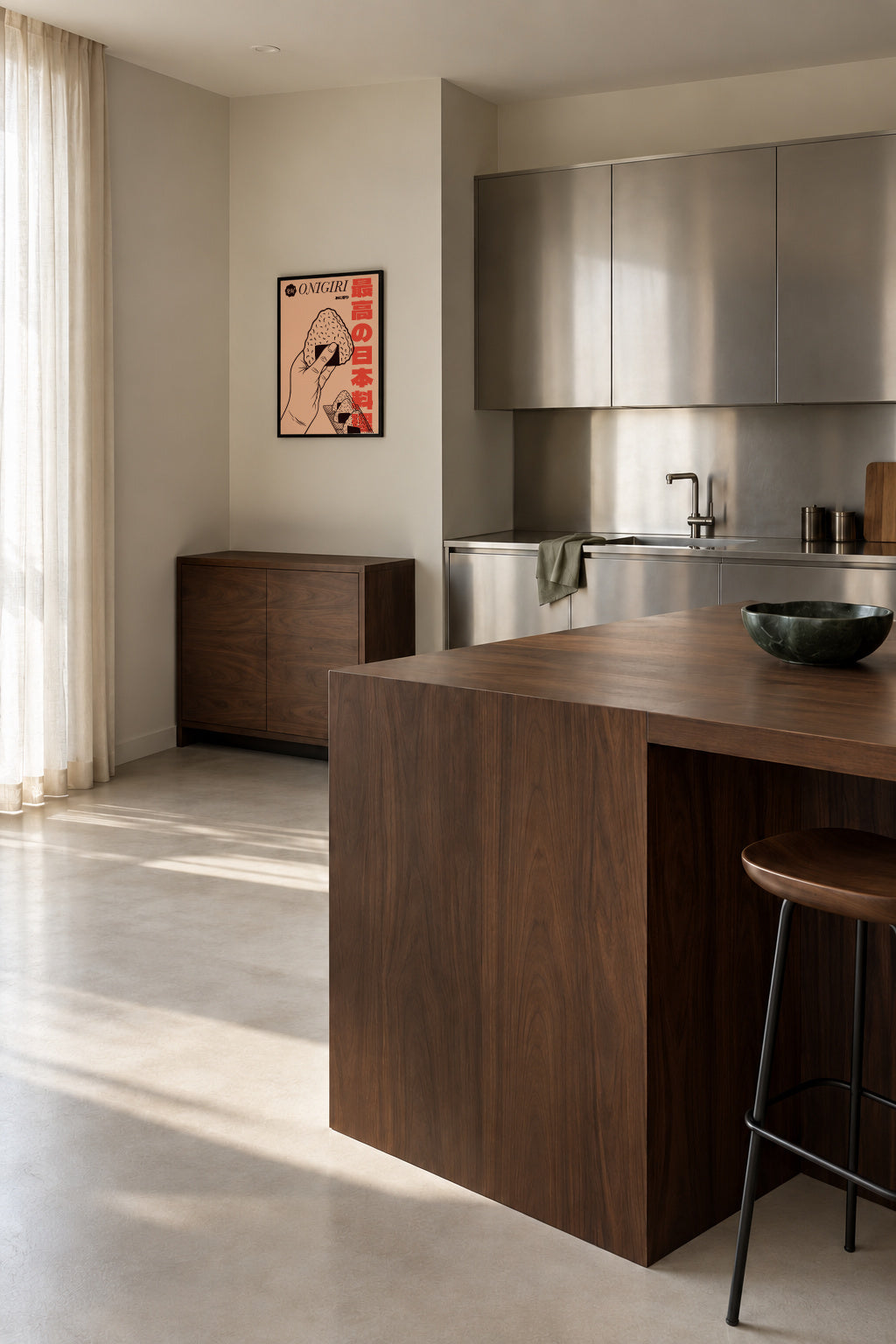 Onigiri - Framed poster in an interior