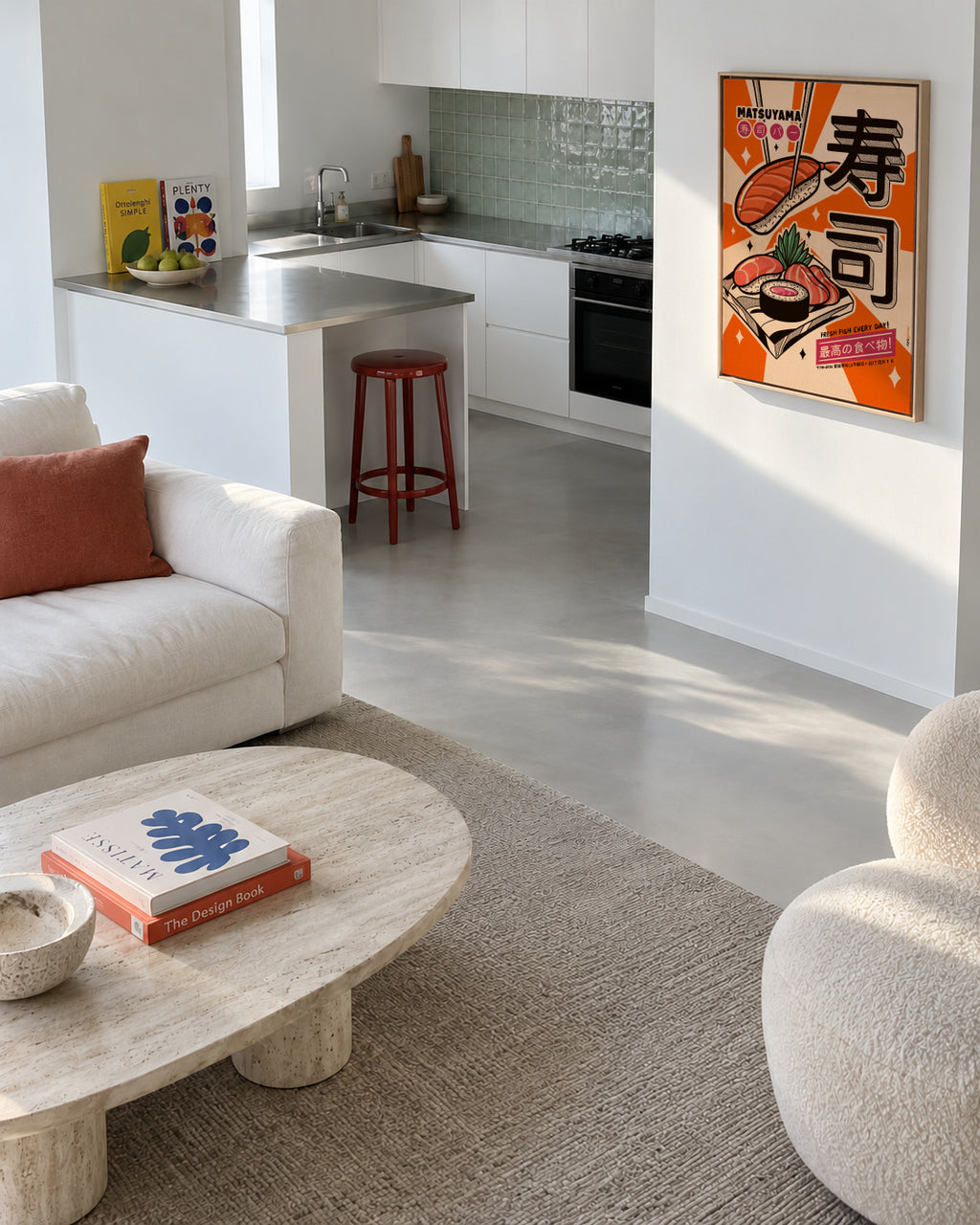 Sushi Every Day - Framed canvas in an interior