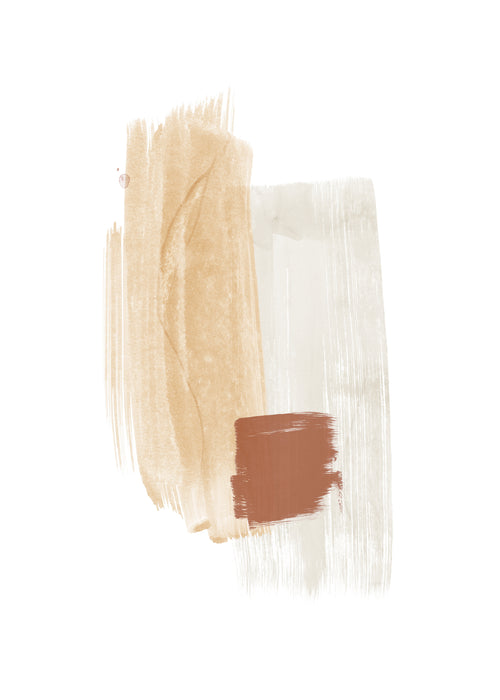 Brush strokes N 6 Warm colors - Unframed art print