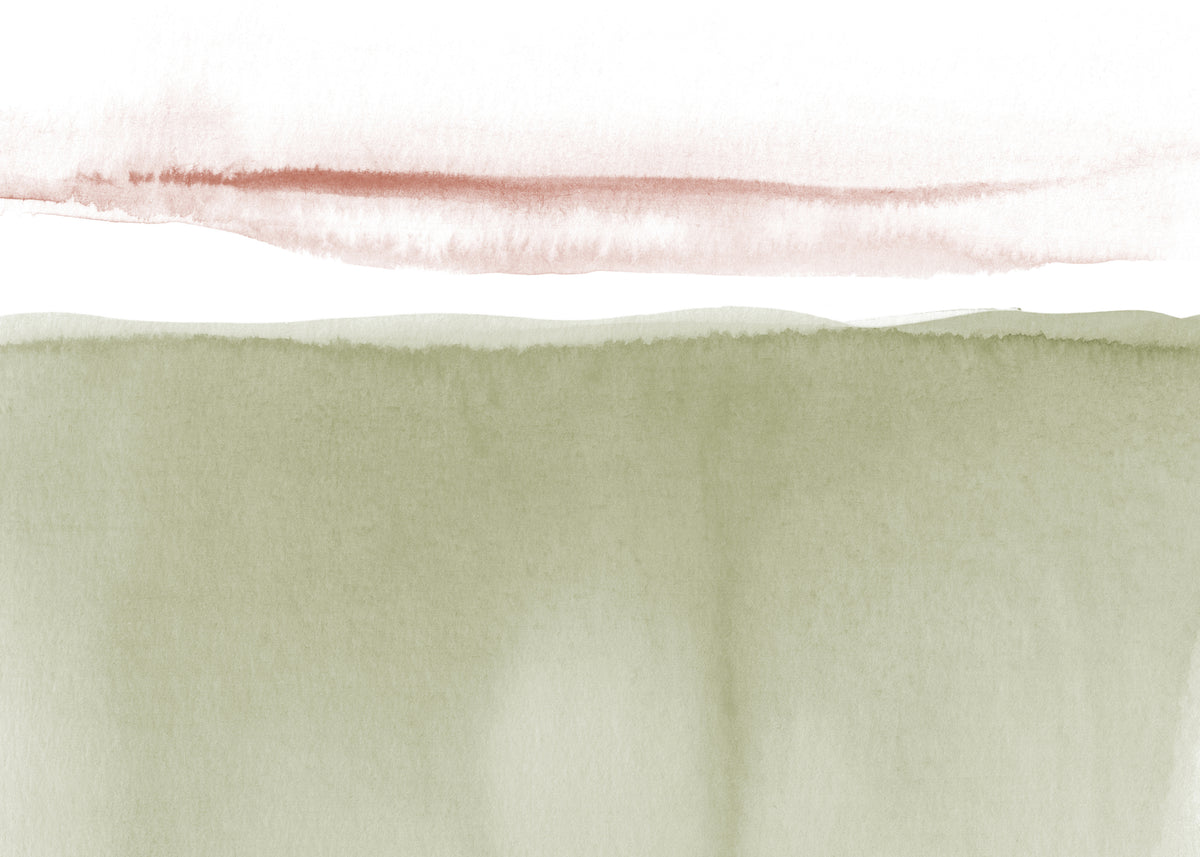 Watercolor landscape N 40 Olive green - Unframed art print