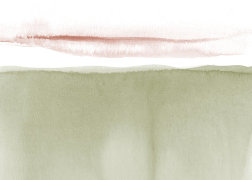 Watercolor landscape N 40 Olive green - Unframed art print