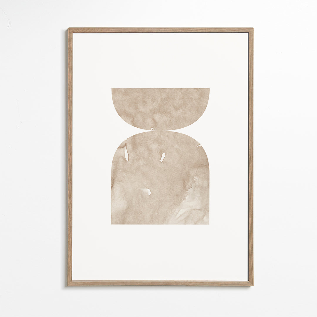 Watercolor shapes Nº1 - beige tones