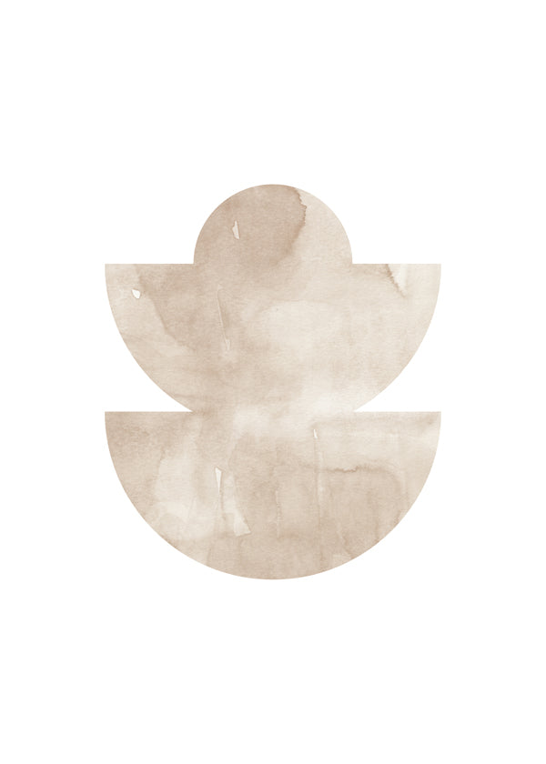 Watercolor shapes Nº5 - beige tones