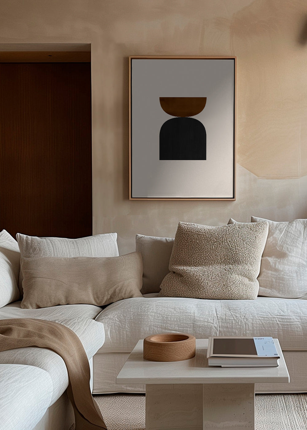 Geometric shapes Nº1 - rust & black