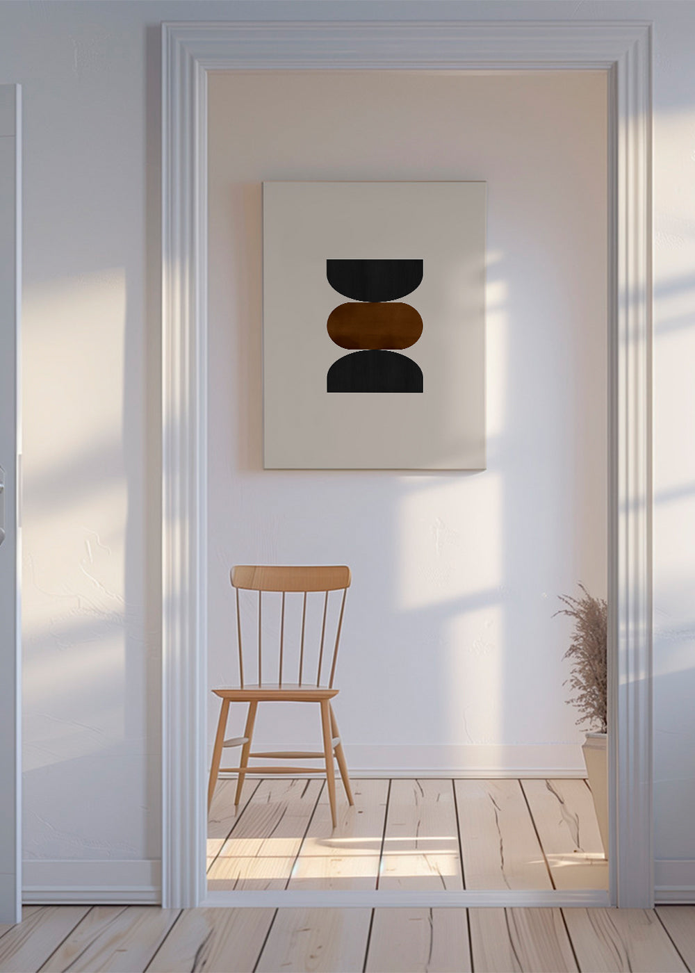 Geometric shapes Nº2 - rust & black