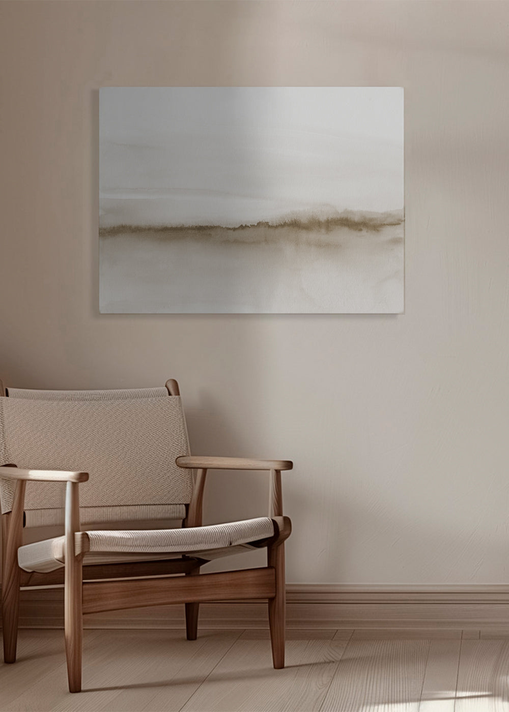 Watercolor landscape N 47 Beige tones