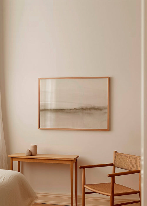 Watercolor landscape N 47 Beige tones