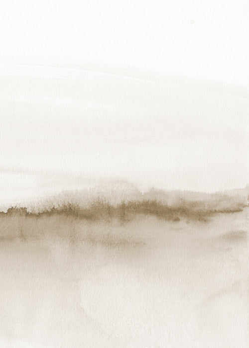 Watercolor landscape N 47 Beige tones 2/2 - Unframed art print