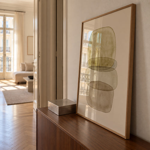 Watercolor abstraction 3 - Framed poster in an interior